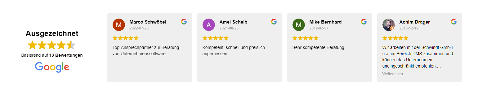 Google Rezensionen Schwindt