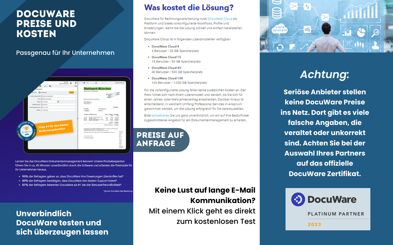 Docuware Kosten und Preise